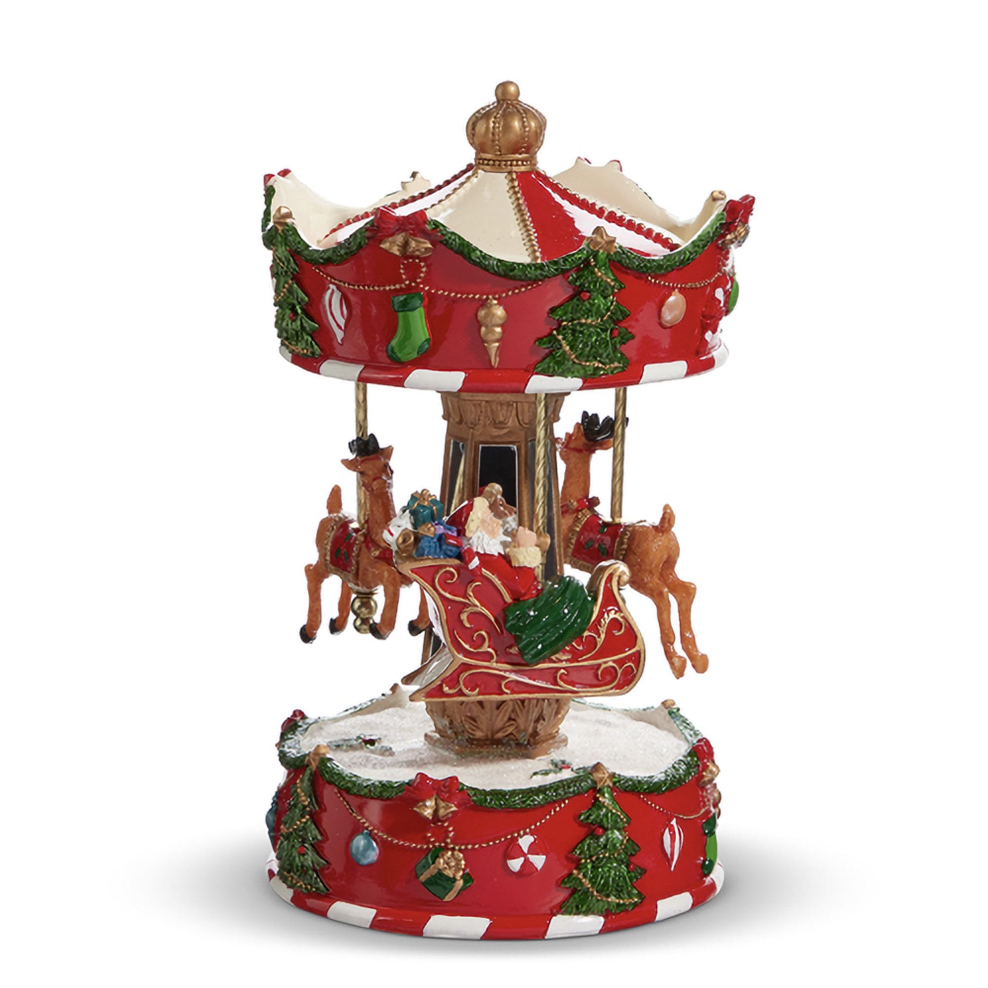 Amazon.com: Raz Imports Animated Musical Santa's Sleigh Carousel