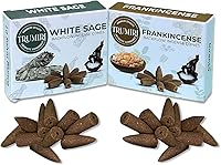 Vista 38 de TRUMIRI Conos de incienso de reflujo – Paquete combinado de 20 conos de incienso en cascada – 10 limoncillo + 10 eucaliptos – Conos de incienso