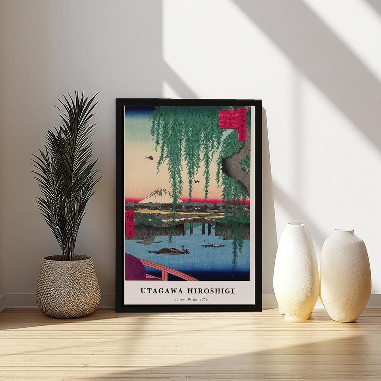 ELKPDOE Stampa di Utagawa Hiroshige, Yatsumi Bridge Poster su tela