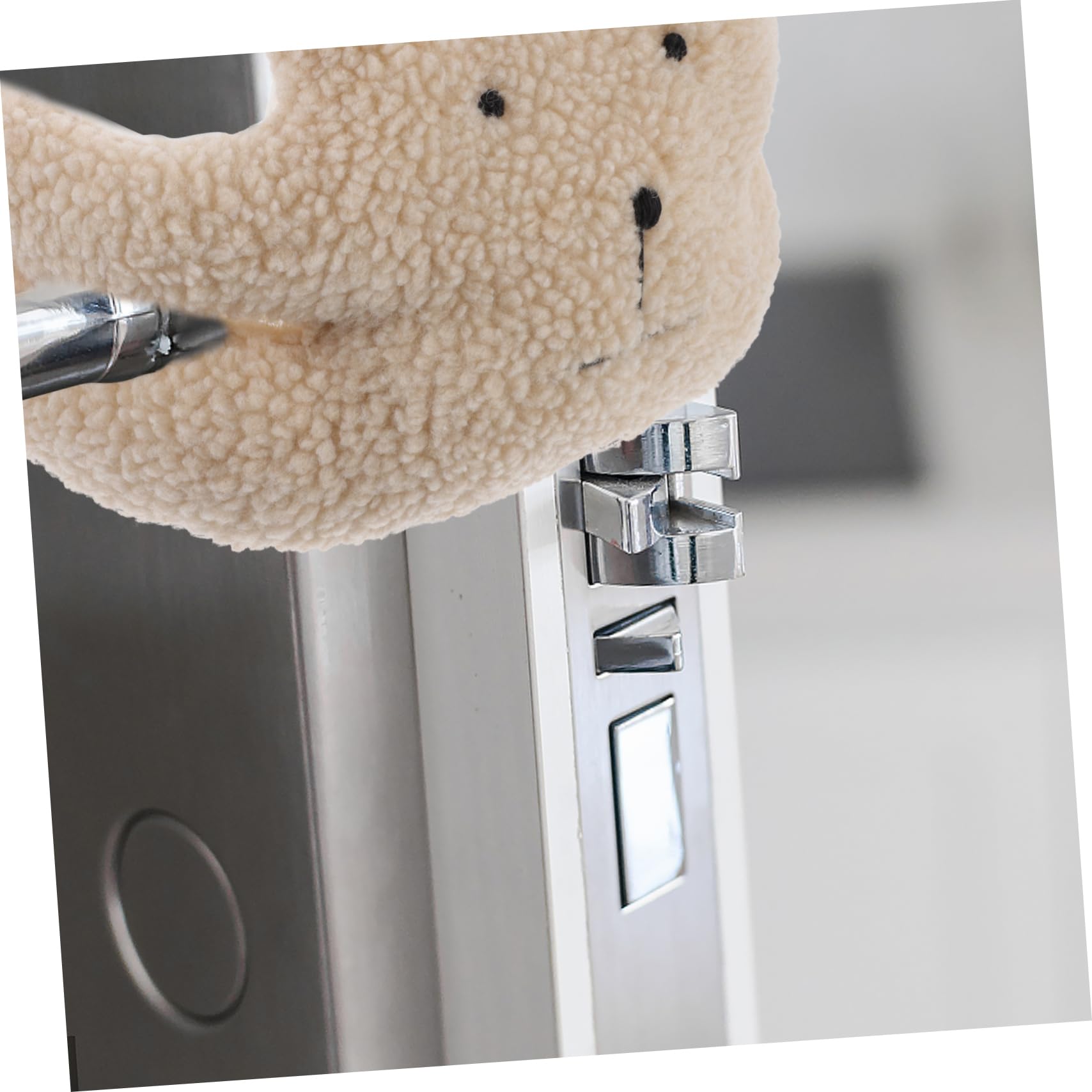 TOYANDONA 3piezas Topper De Puerta Forma De Oso Protector De Manos para Bebés Tope De Puerta De Peluche para Seguridad Infantil El Hogar