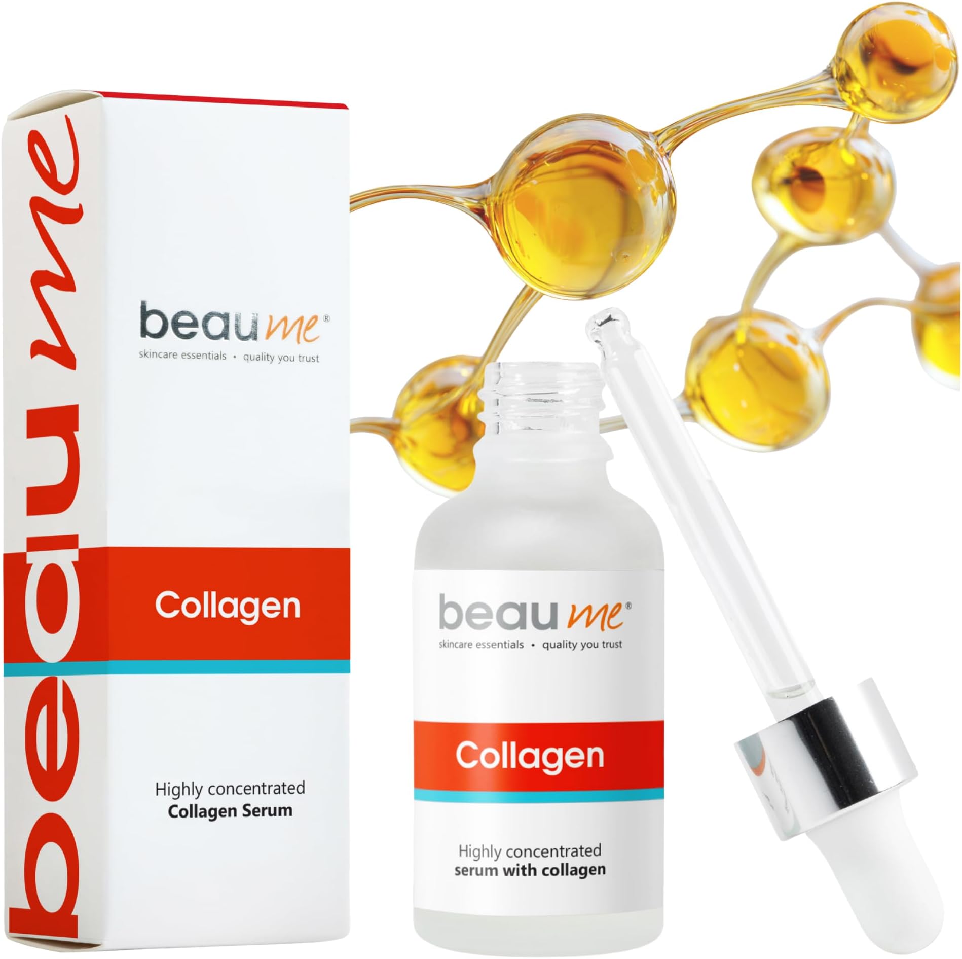 Collagen Serum 30ml | With Hyaluronic Acid, Vitamin E, Peptides, and Ceramides | Anti-Aging & Wrinkle Treatment for Firmer Younger Looking Skin | EU Certified