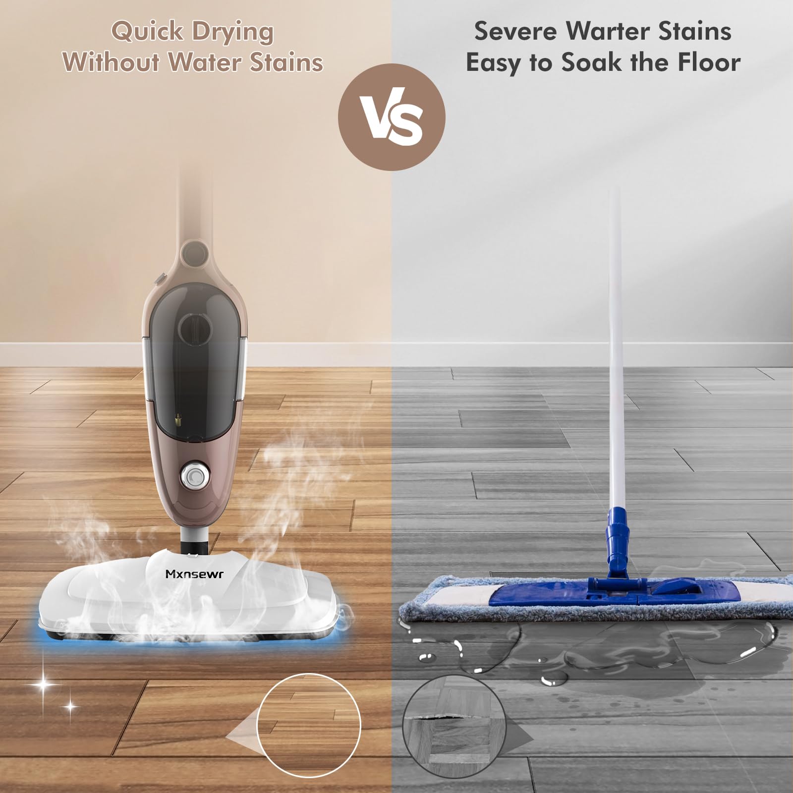 L’Appartement Effortless All In One Steam Mop - All-in-one Powerful Handheld Steam Cleaner