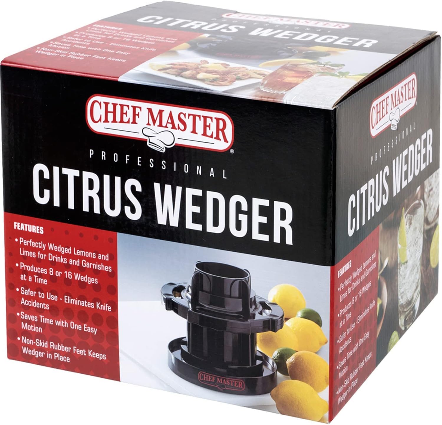 Chef Master Citrus Slicer, Commercial Citrus Wedger, Perfect for Variety of Fruits & Vegetables, Fruit Slicers, Lemon Slicer, Lime Slicers, Kitchen Tools for Home, Bar & Restaurants Essentials - 90023