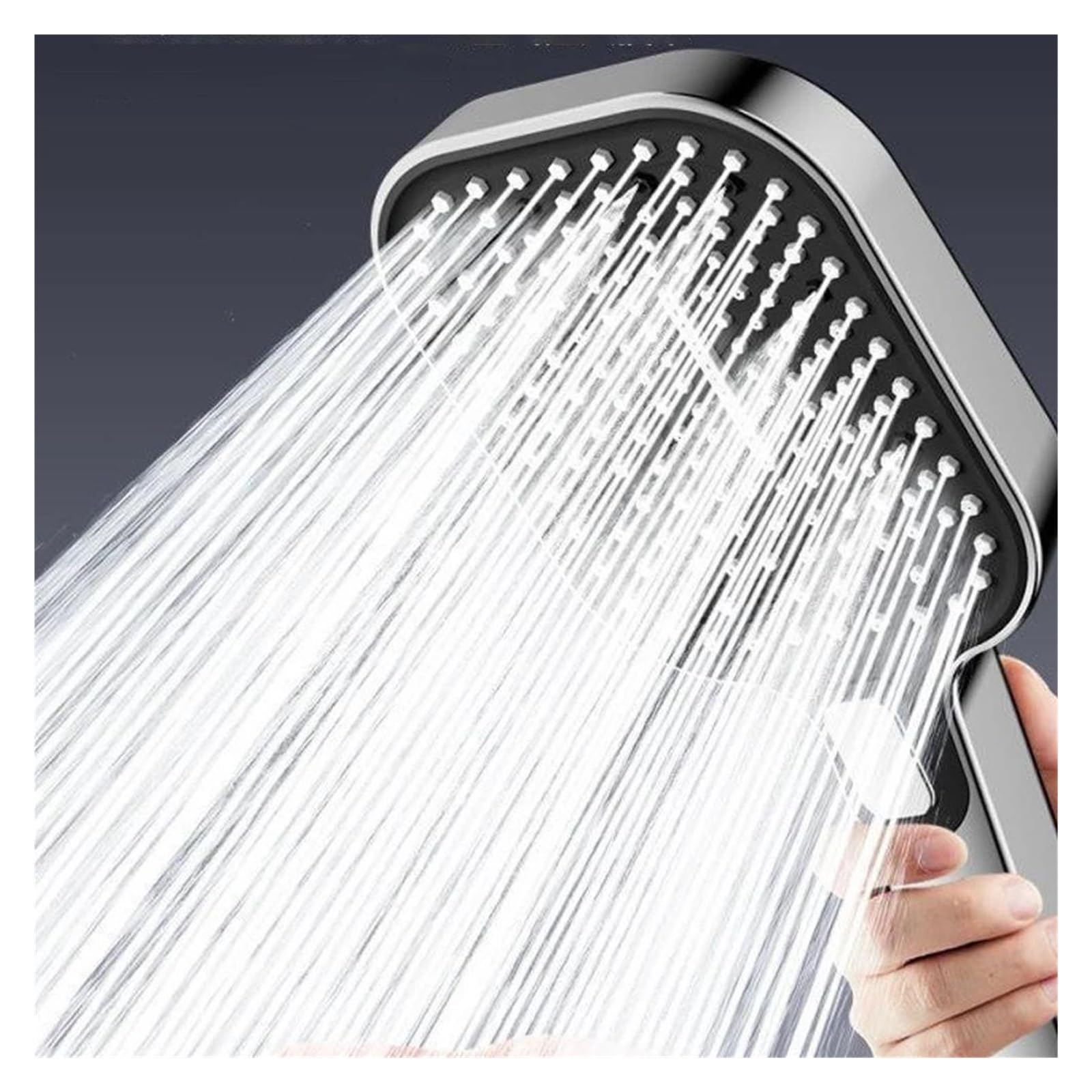 Soffione doccia portatile pressurizzato per il risparmio idrico(SILVER)