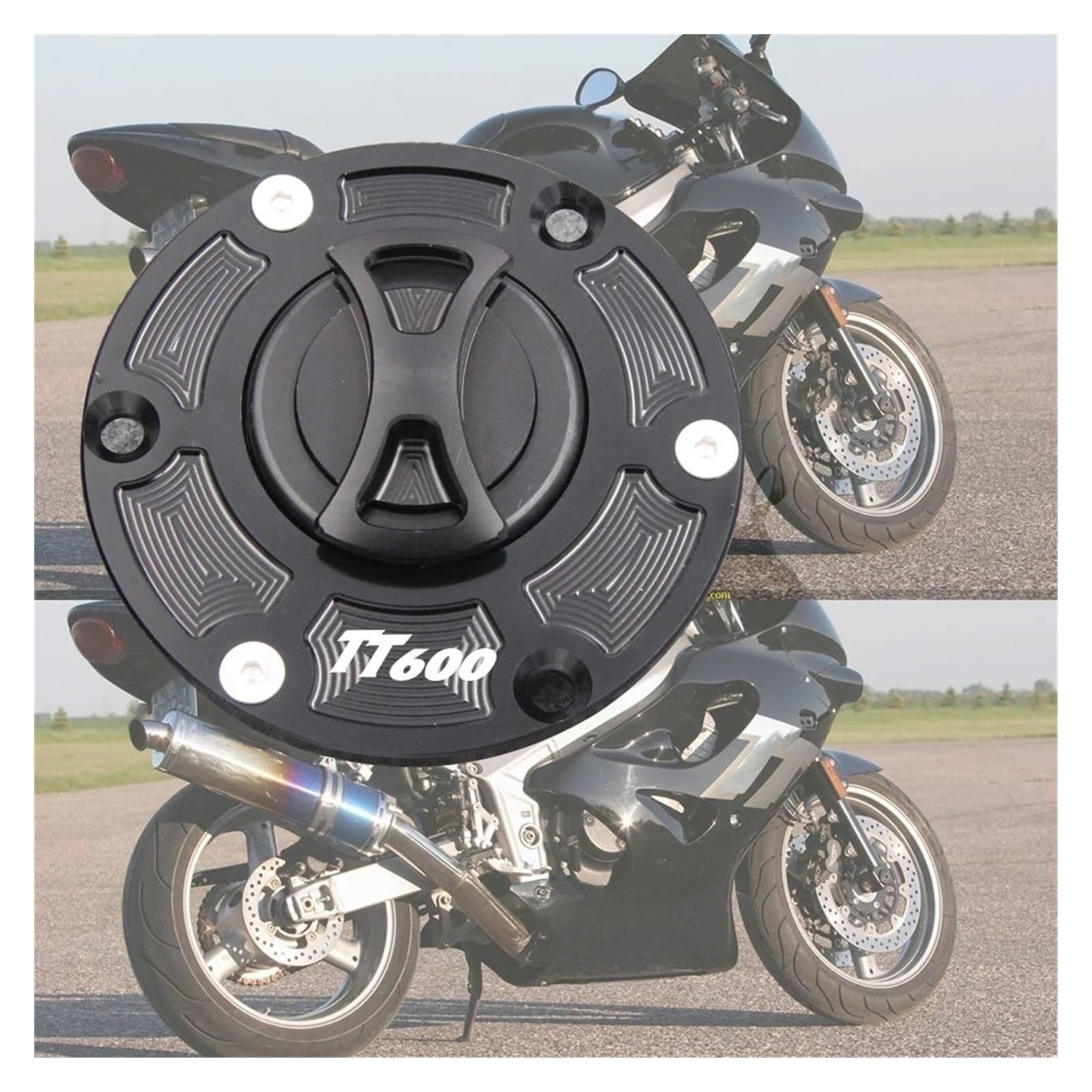 Tappo Serbatoio Tappo Serbatoio Coperchio Carburante Moto Per Triumph TT600 | Tappo Serbatoio Senza Chiave In Alluminio CNC Resistente Per Triumph TT600. Installazione Semplice