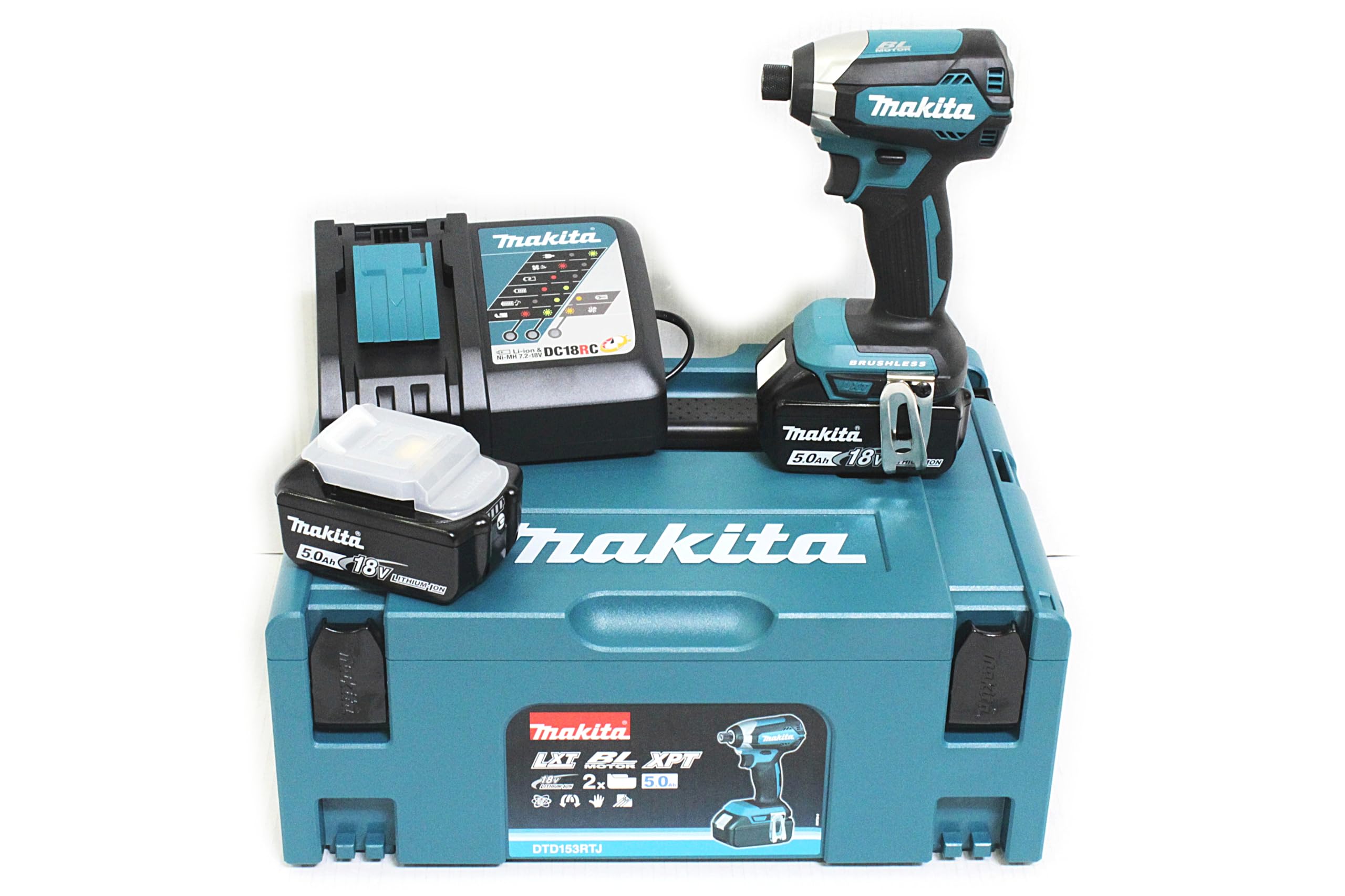Makita DTD153RTJ 18v Cordless Impact Driver 2 x 5.0Ah Batteries, Charg