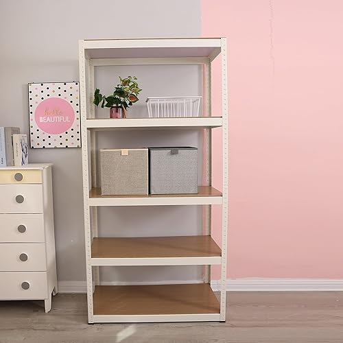 Miniatura 4 de ccko Estantes de almacenamiento, estantería de almacenamiento de garaje ajustable de 5 niveles, estante de almacenamiento de metal resistente para