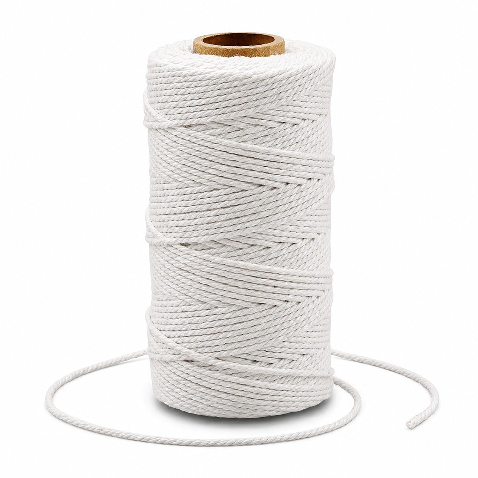 G2PLUS 2MM White String, 328 Feet Cotton Bakers Twine for Craft &amp; Cooking