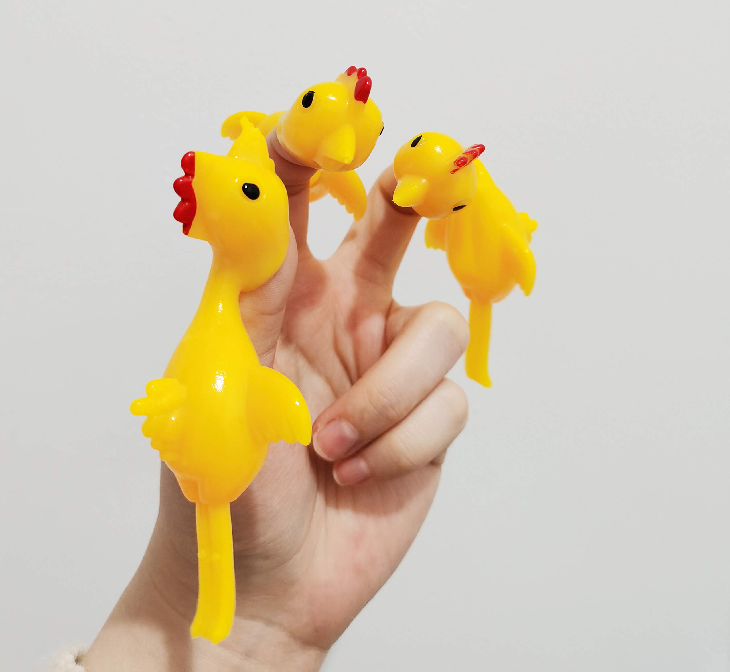 Lazeeys 40PCS Slingshot Chicken Stretchy Flying Chickens Flick Toy