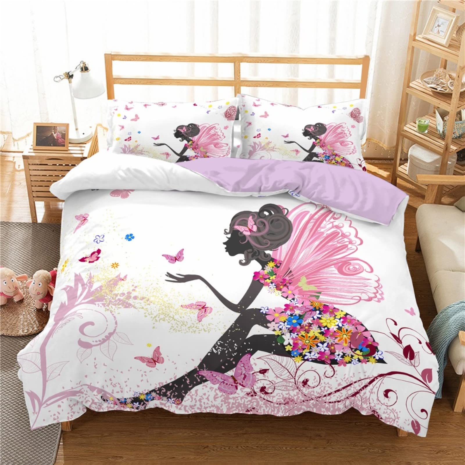 Parure de lit 220x240 blanche contre la transpiration nocturne et les draps rudes