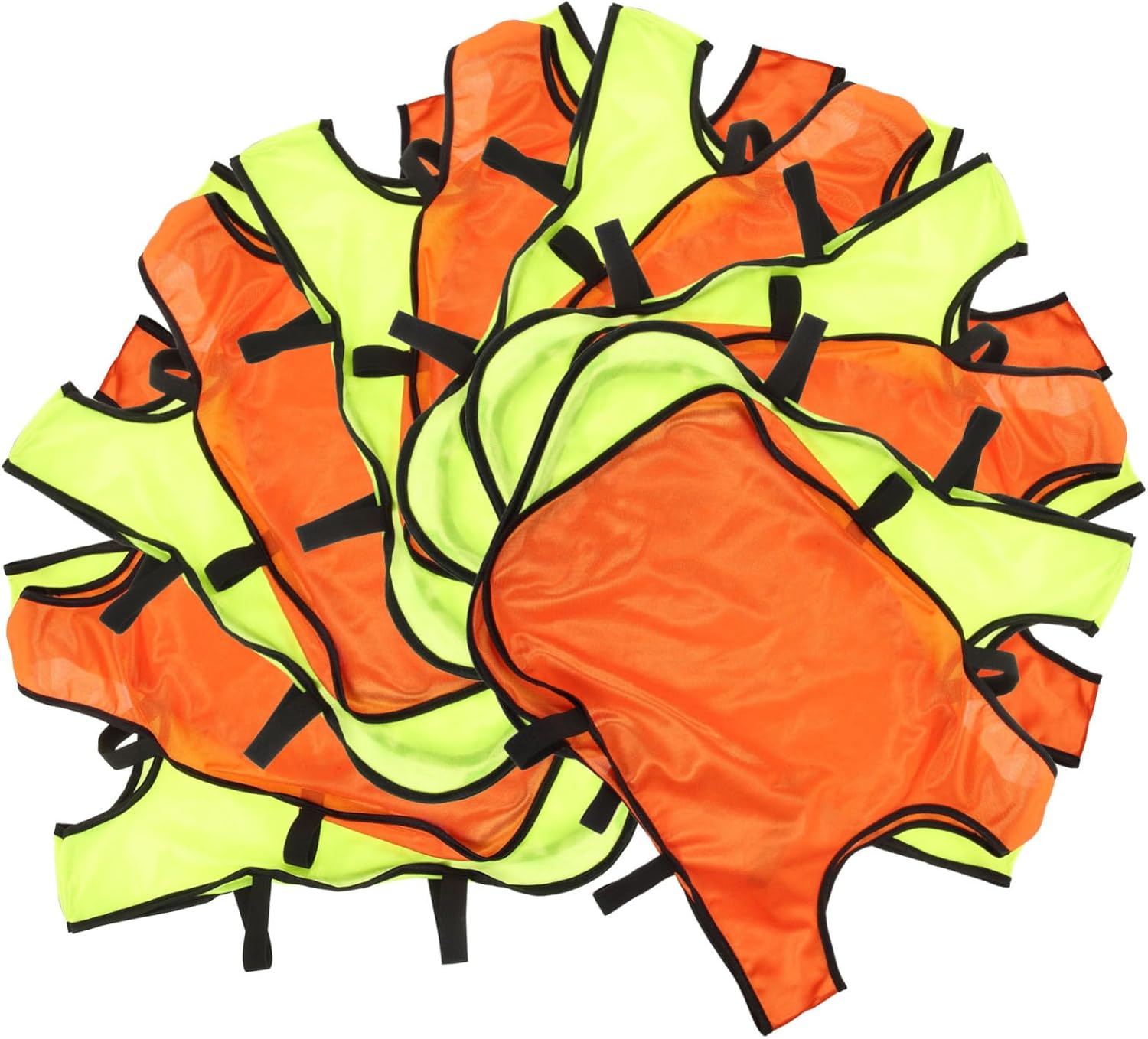 12pcs Soccer Pinnies Training Vests for Youth Adults Lightweight Sports Costumes Fluorescent for Soccer Basketball Volleyball Team Games