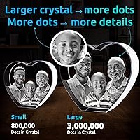 Vista 6 de ArtPix 3D Foto de cristal, regalos personalizados de Navidad para mujeres, esposa, ella, él, hombres, marido, abuela, gran regalo personalizado