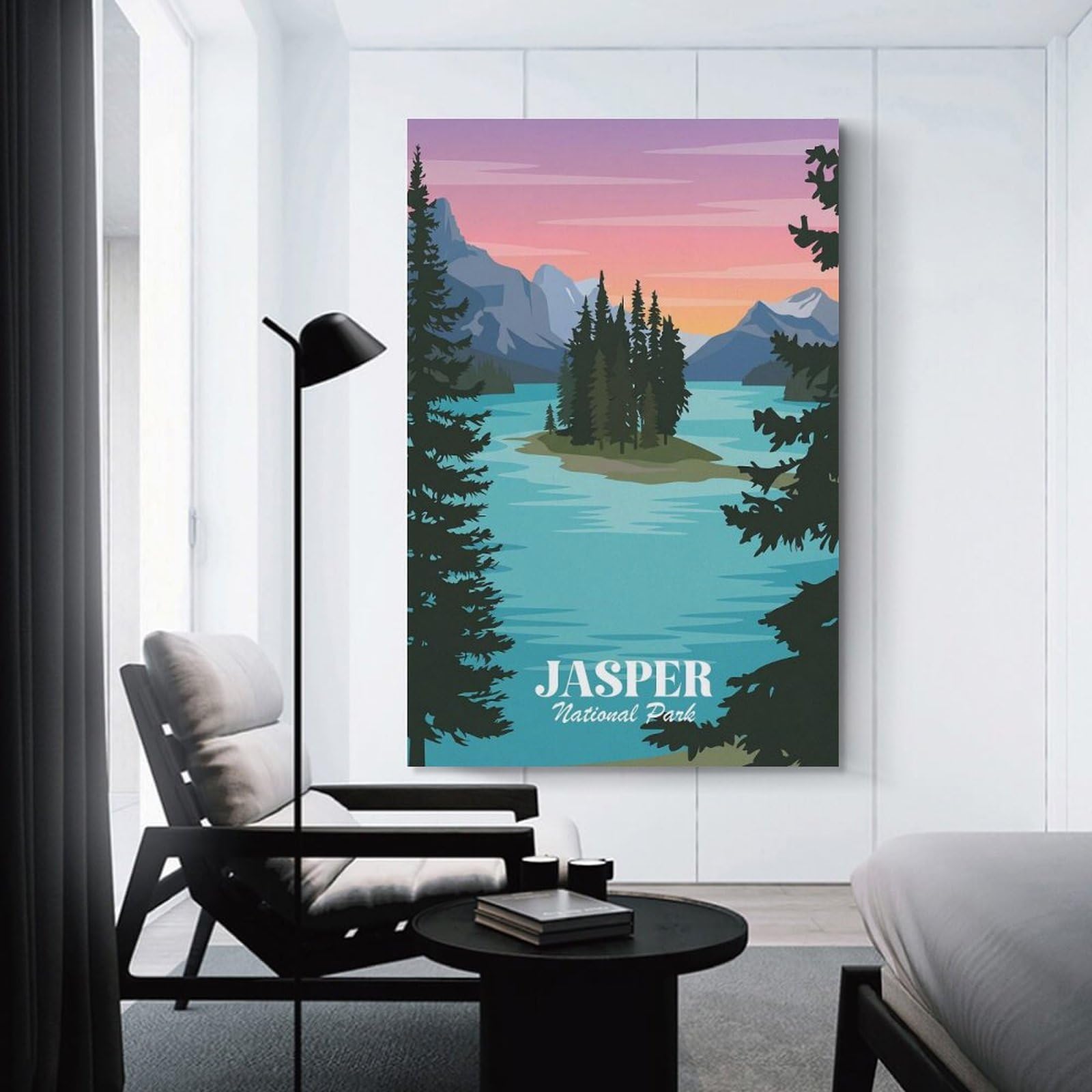 Junmoney Unframe-Style-23 Jasper National Park (2) Decorative Canvas Print, 12X18inch(30X45cm), For Contemporary Homes, Apartments Or Offices, Home Artwork For Modern Interiors
