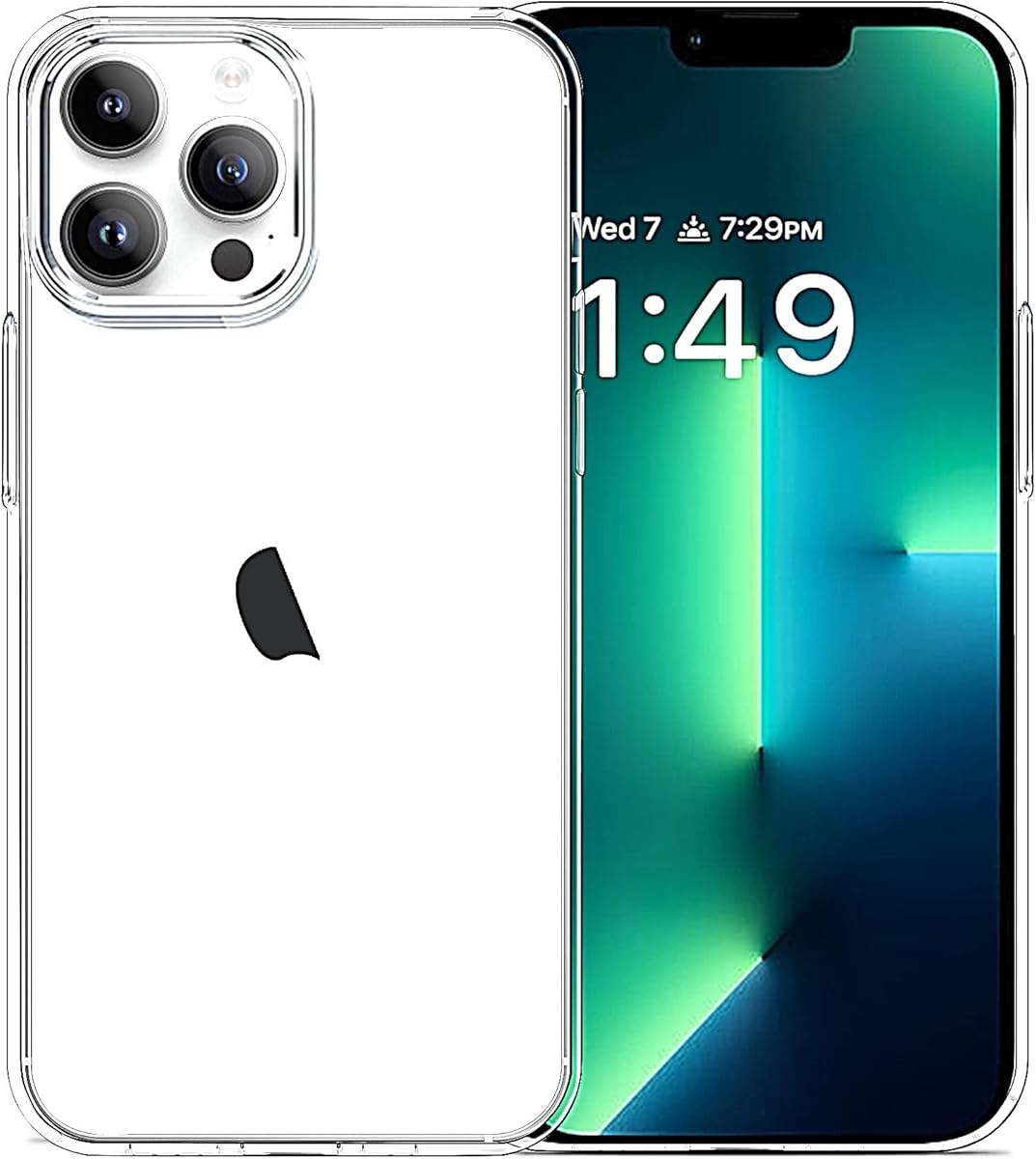 JJGoo Compatible with iPhone 13 Pro Case Clear, Transparent Soft Shockproof Protective Slim Thin Bumper Cover Phone Case