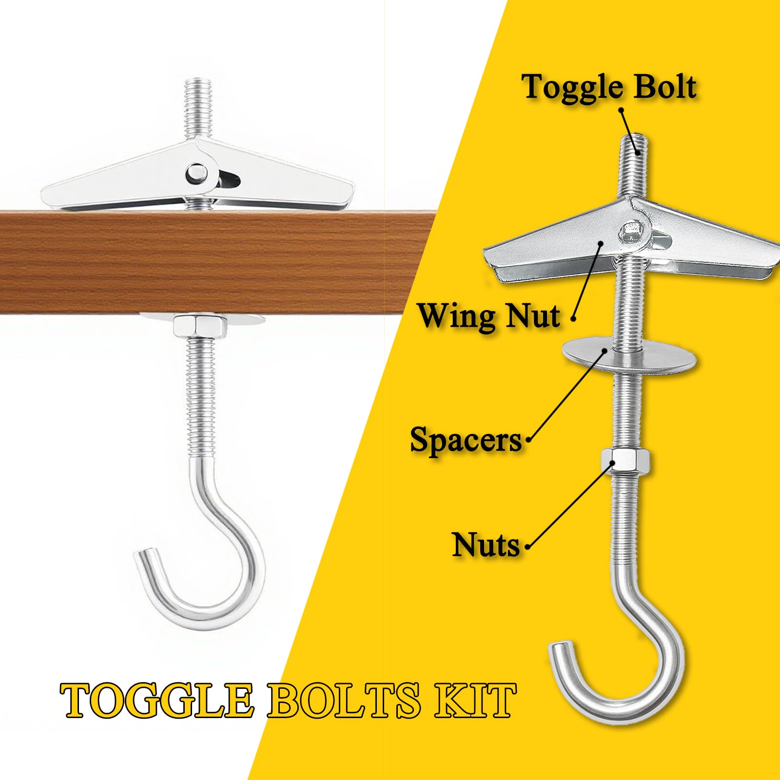 Heavy Duty Toggle Bolts - Secure Wall Hanging -5