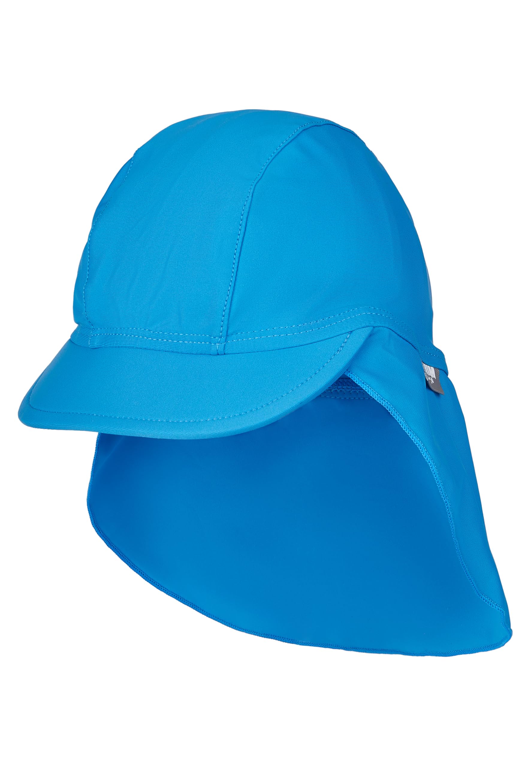 Sterntaler Peaked Cap Neck Plain – Baby and Children's Hat with Neck Protection – UV Protection 50+ Swimming Hat – Headwear Swimming Pool and Beach – Unisex Swimwear, Bright Blue, 5 3/4