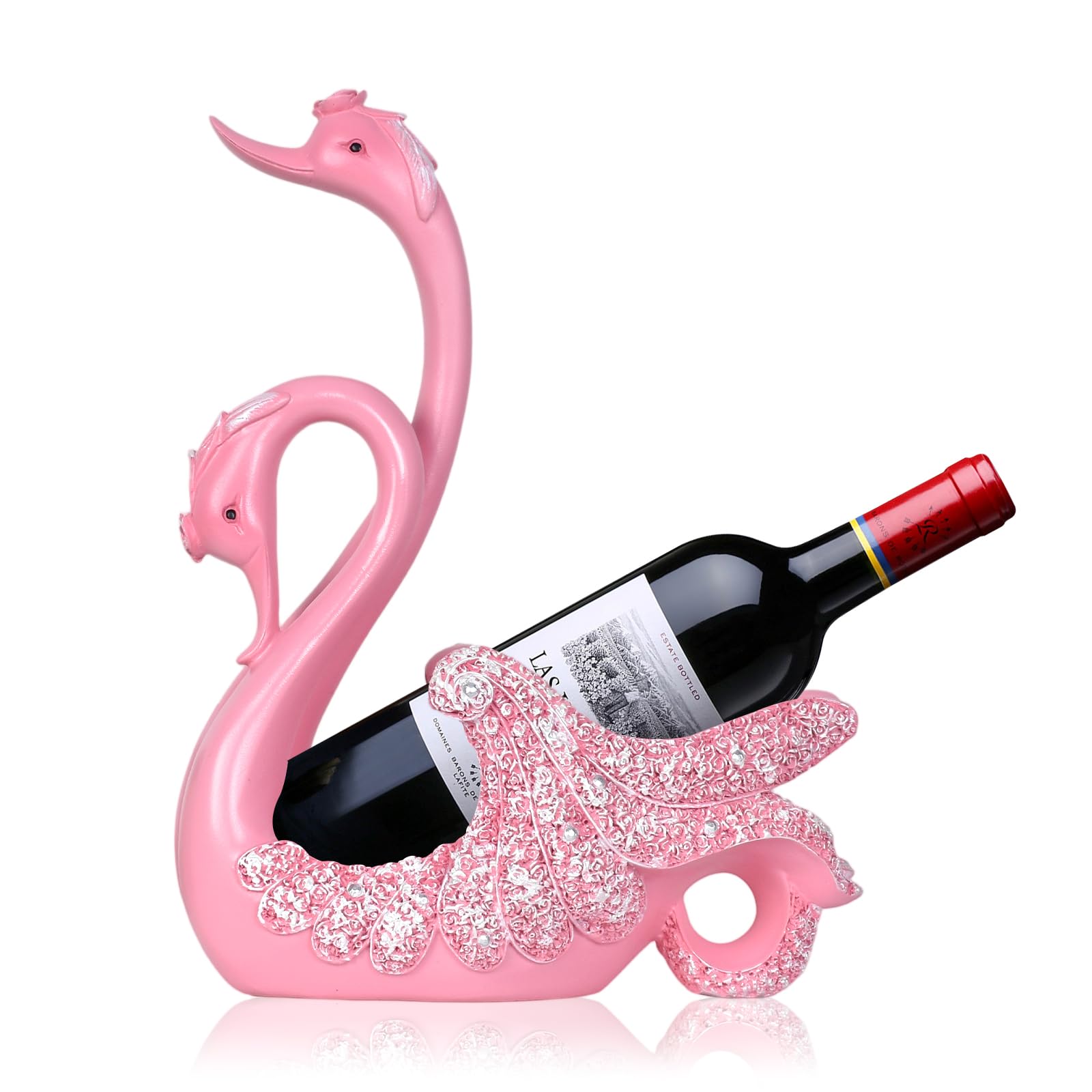 Porte-Bouteille de Vin Cygne Animal Porte-Bouteille Européen, Restaurant Résine Porte-Bouteilles Décoration Plan de Travail Cave Sculptures Pratiques, Artisanat de Décoration pour Maison