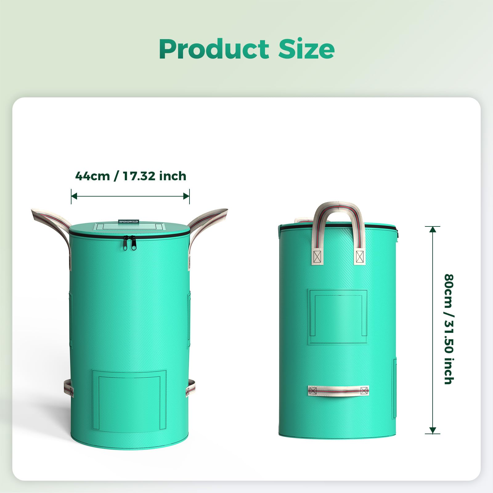 Contenedor de compostaje para exteriores e interiores, bolsas de compostaje de jardín de 32 galones, ventana de pantalla transpirable, bolsas de basura reutilizables para jardín y patio, aceleran el 2