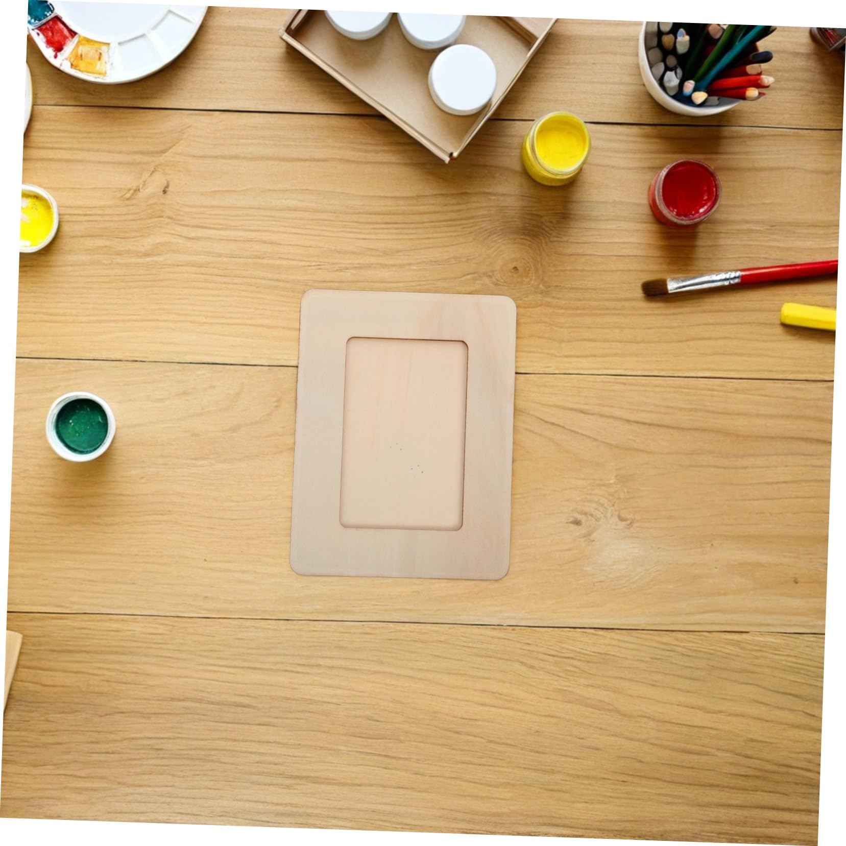 Cornice Foto in Legno Naturale 10 Pezzi, Beige, per Bambini