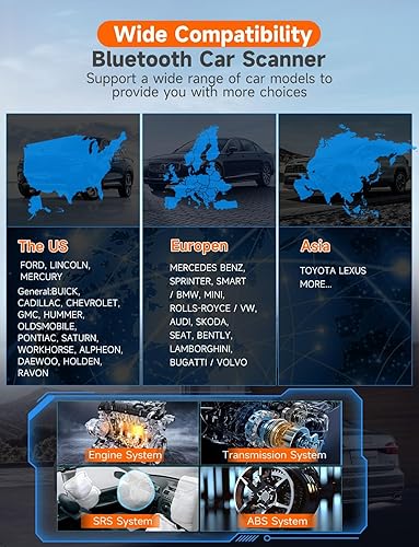 Miniatura 5 de AUTOPHIX Escáner Bluetooth OBD2, 3210 PRO Herramienta de escaneo de coche Revisar motor ABS SRS Transmisión Lector de código inalámbrico Escáner de
