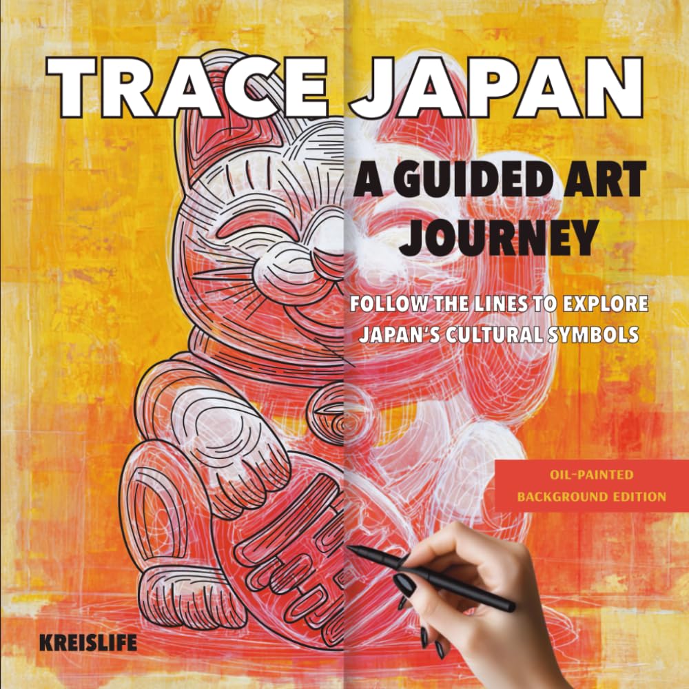 Trace Japan: A Guided Art Journey to Follow the Lines to Explore Japan’s Cultural Symbols