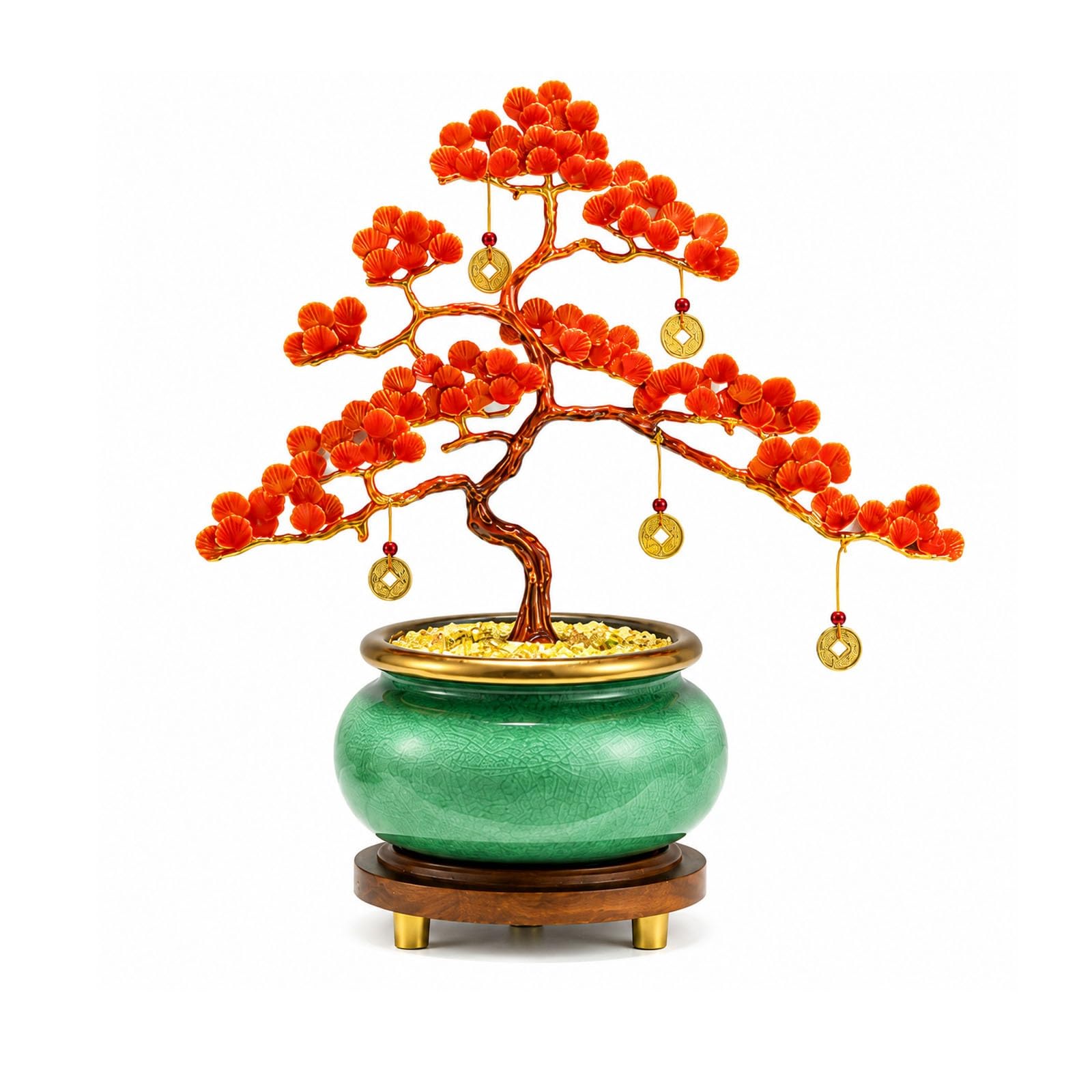 Feng Shui Geldbaum Mit Glücksmünzen Für Wohnzimmer Deko