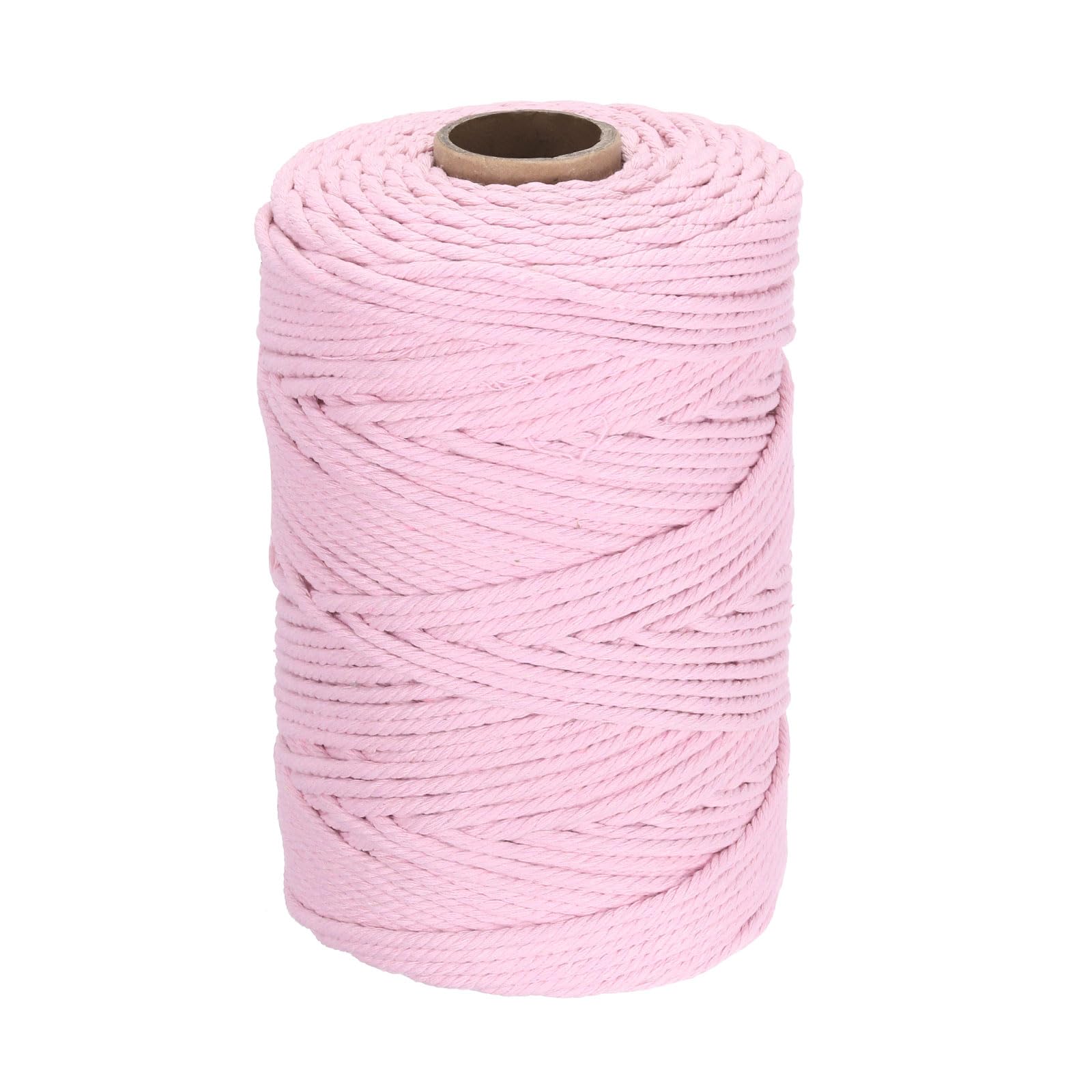 DMiotech 4mm x 220M (241 Yard) Light Pink Natural Cotton Macrame Rope