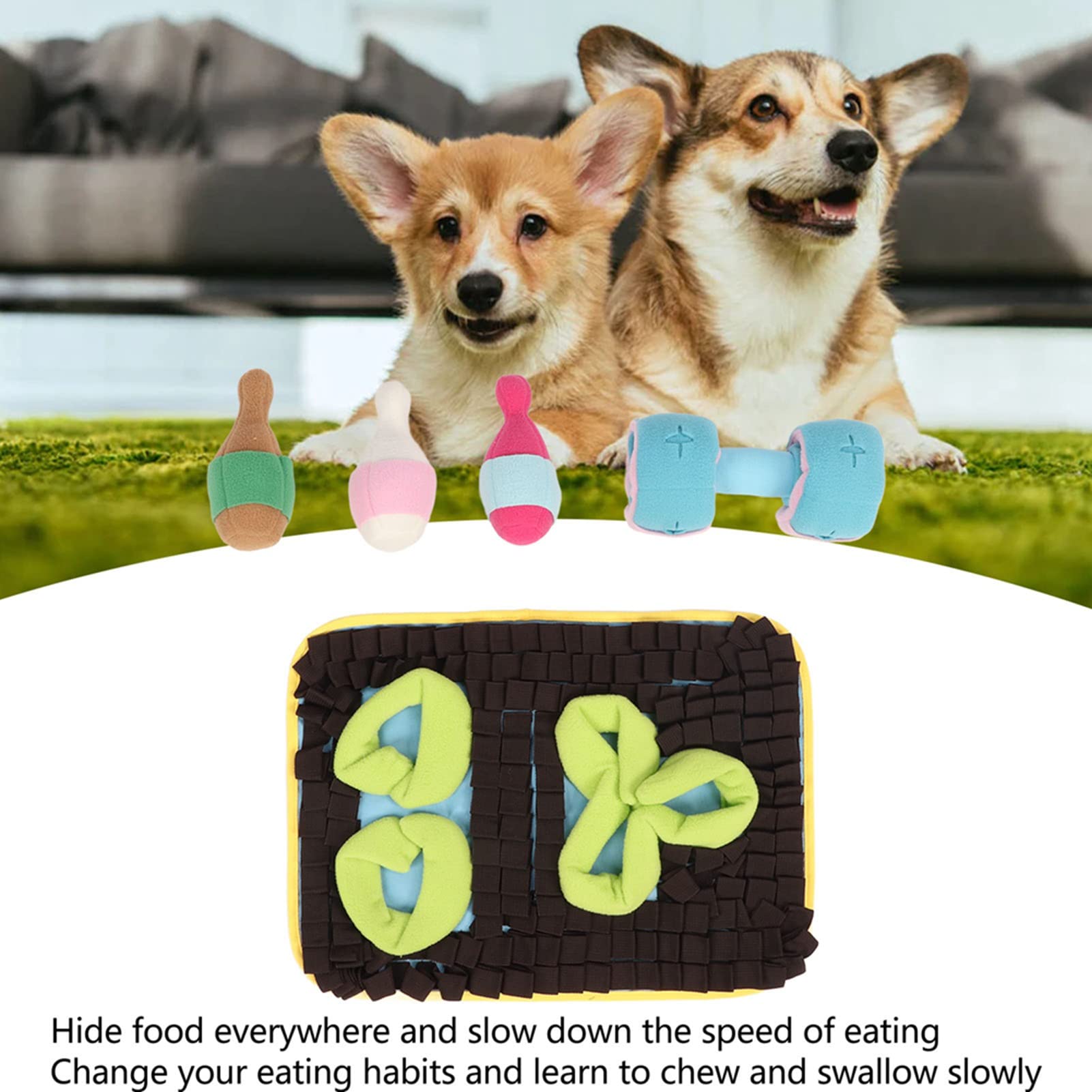 Pet Sniffing Mat Soft Slow Food 3 w 1 Zabawka dla psów do żucia psów