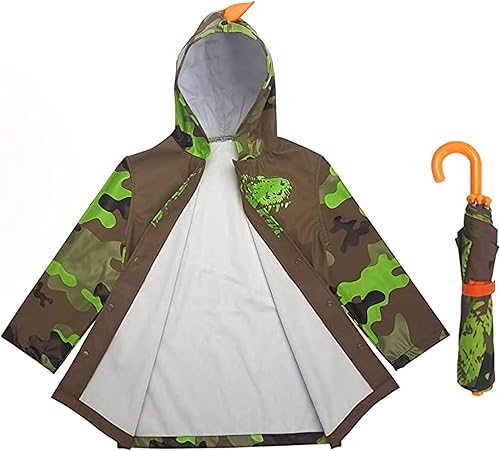 Miniatura 5 de Kids Umbrella for Girls and Boys & Rain Coats Set -Toddler Umbrellas Kids Raincoat Boys Girls Jacket (3-9 Years)