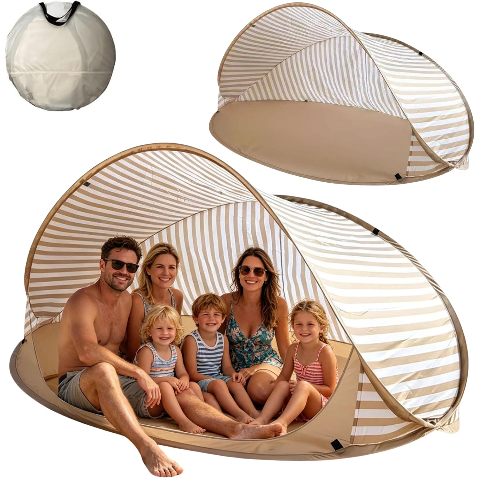 Carpa de playa para 3 a 4 personas ideal para camping familiar de verano