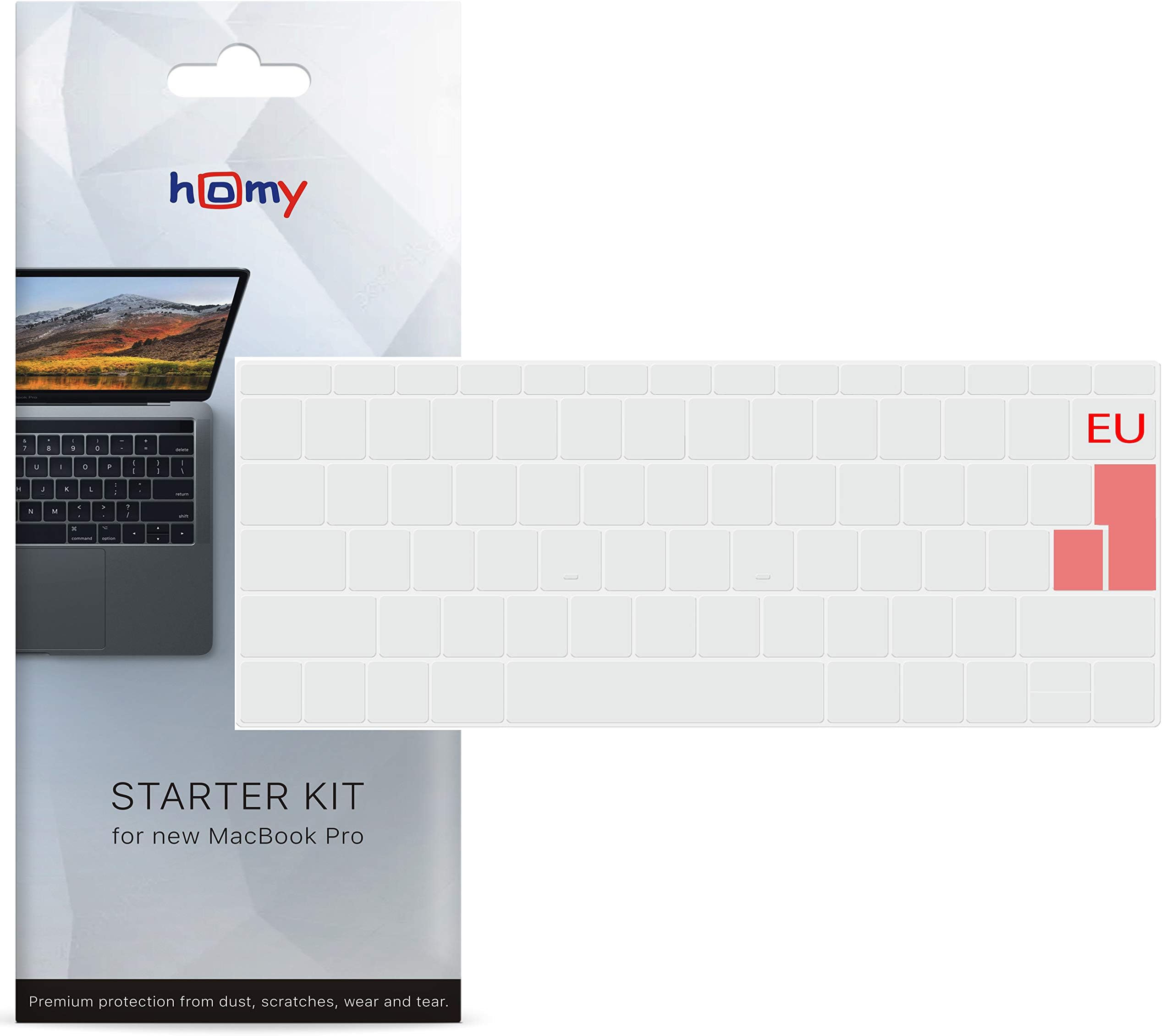 Ultra Thin Keyboard Cover EU Layout Compatible Newest MacBook Pro 13 Inch 2016 Release A1708 Without Touch Bar. Soft-Touch TPU Keyboard Protective Skin Absolutely Transparent and Invisible. EU Layout.