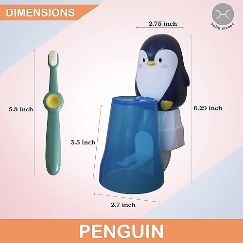 Miniatura 10 de Soporte para cepillo de dientes para niños montado en la pared, cepillo de dientes de cerdas ultra suaves de león para niños, soporte para cepillos