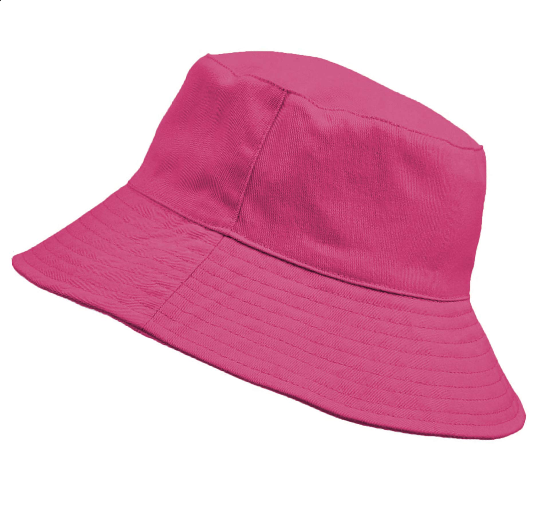 Mfaz Morefaz Ltd Boys Hot Pink 54Cm Kids Bucket Hat Youths Hats Summer Girl Fisher Outdoor Sun Beach Hat Circumference 54Cm (Hot Pink 54Cm)