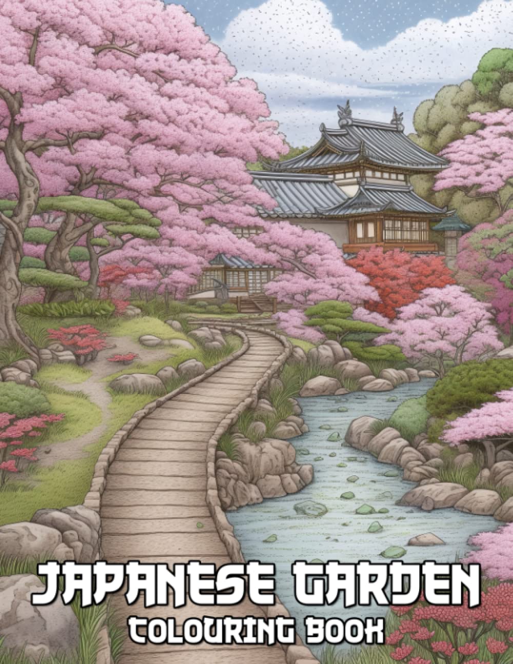 Japanese Garden Colouring Book Discover Serene Scenes With