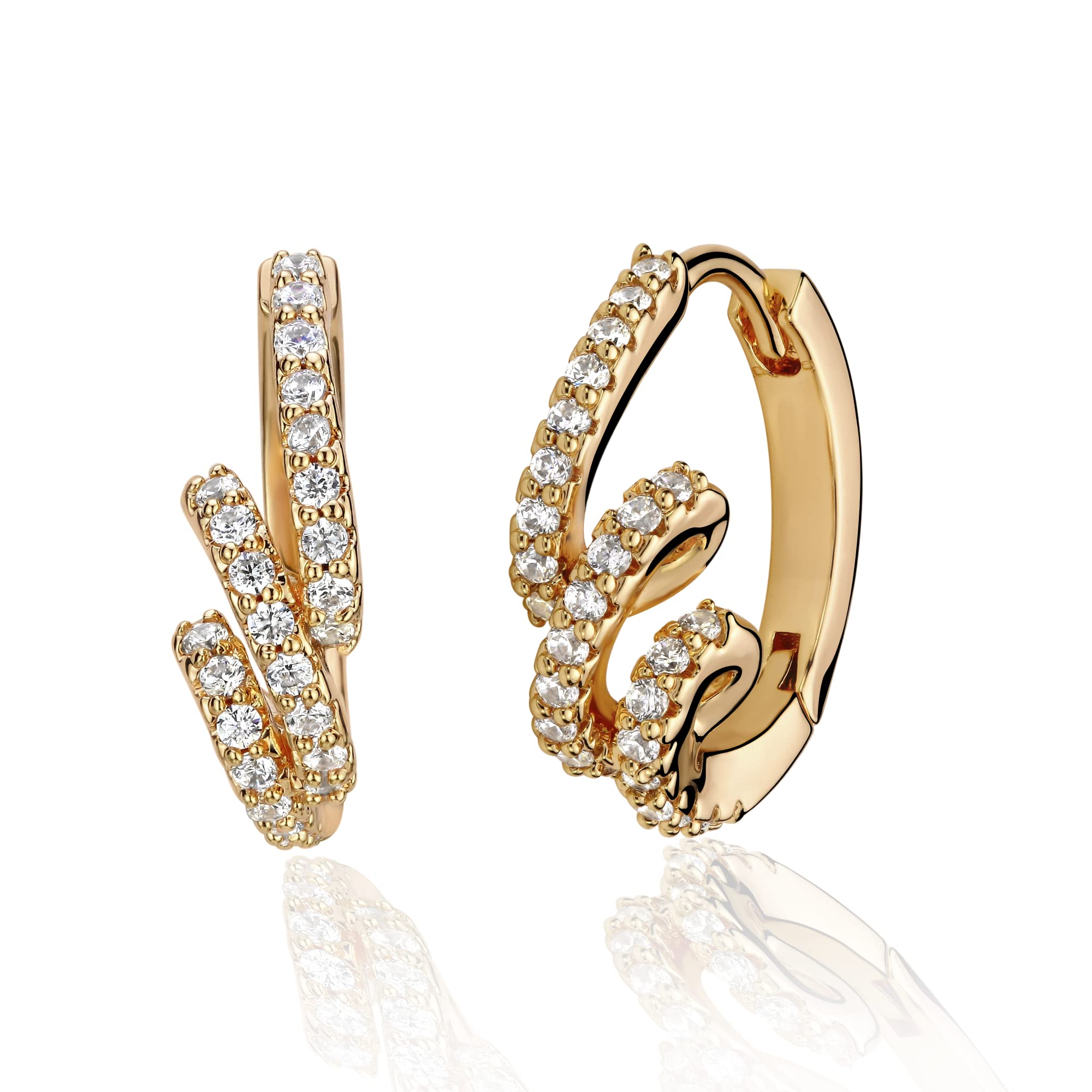 LOYATA Gold Huggie Hoop Earrings 14K Gold Plated Dainty Small Simple Hypoallergenic Jewelry Gift for Women