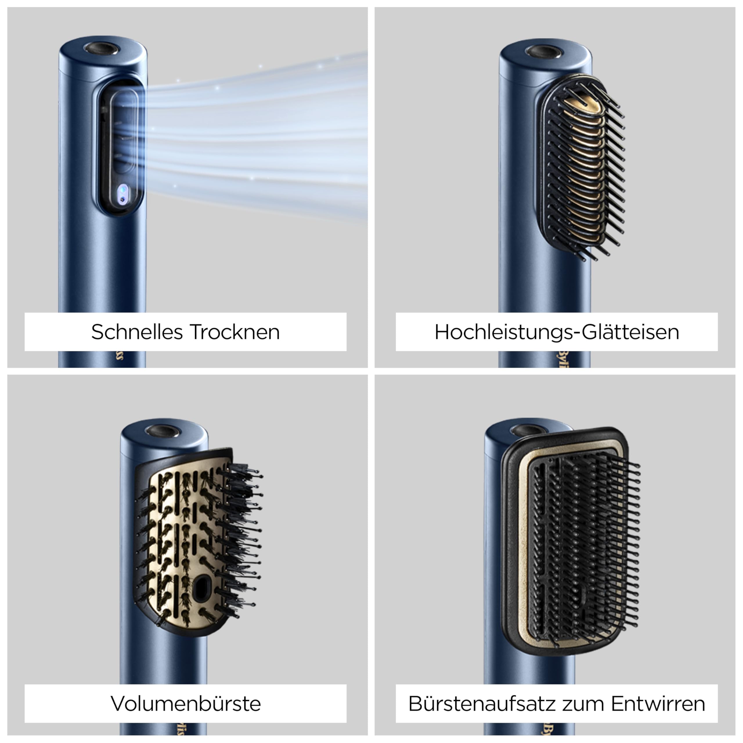 BaByliss Air Wand - Haartrockner, Glätteisen and Styler in einem, Wet to Dry, Anti-Frizz Ionen-Technologie, Ohne Hitzeschäden, AS6553E