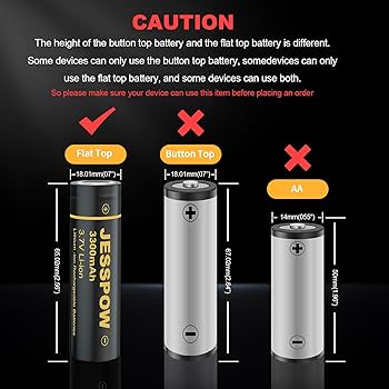 Amazon.com: 4 Pack 18650 Rechargeable Battery with Charger