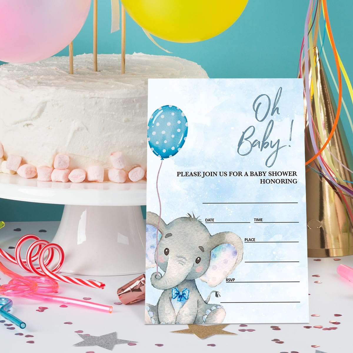 Baby Shower Raffle Gifts Buy Yisong 50 Blue Elephant Diaper Raffle Tickets  With Box For Baby Raffle Box, image size:1200x1200