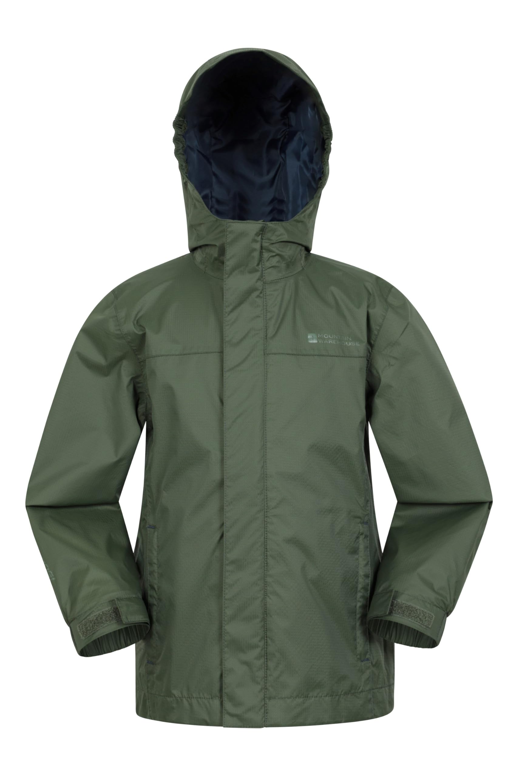 Mountain Warehouse Girls Khaki (Plain) Torrent Kids Waterproof Rain Jacket - Taped Seams Raincoat, Lightweight, Breathable, & Boys - Spring Summer, Wet Weather Kids Size 3-4 Years
