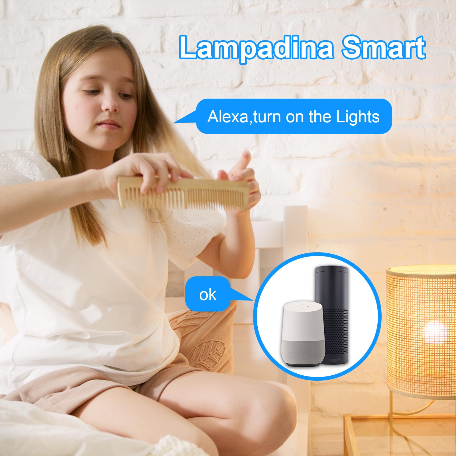Antelink Lampadina Wifi Smart LED Dimmerabile RGB 9W 806lm Compatibile con Alexa Google Home, Bianco Freddo Caldo 2700K~6500K Tuya APP, 4 Pz