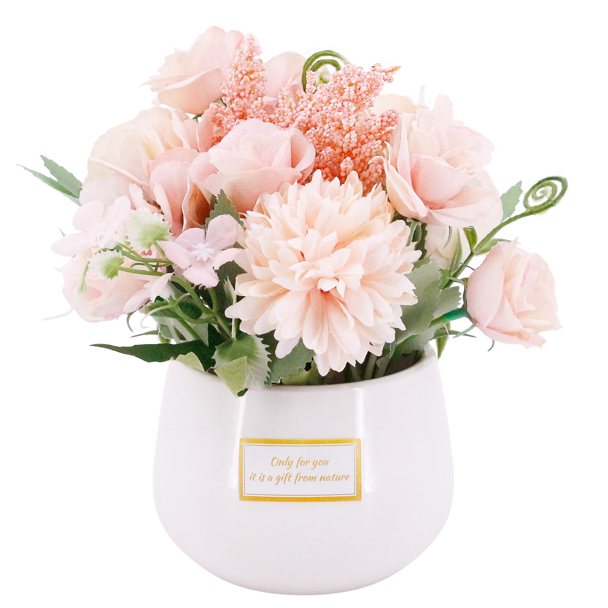 Fleurs artificielles en pot sans entretien pour décoration de bureau et salle de bain