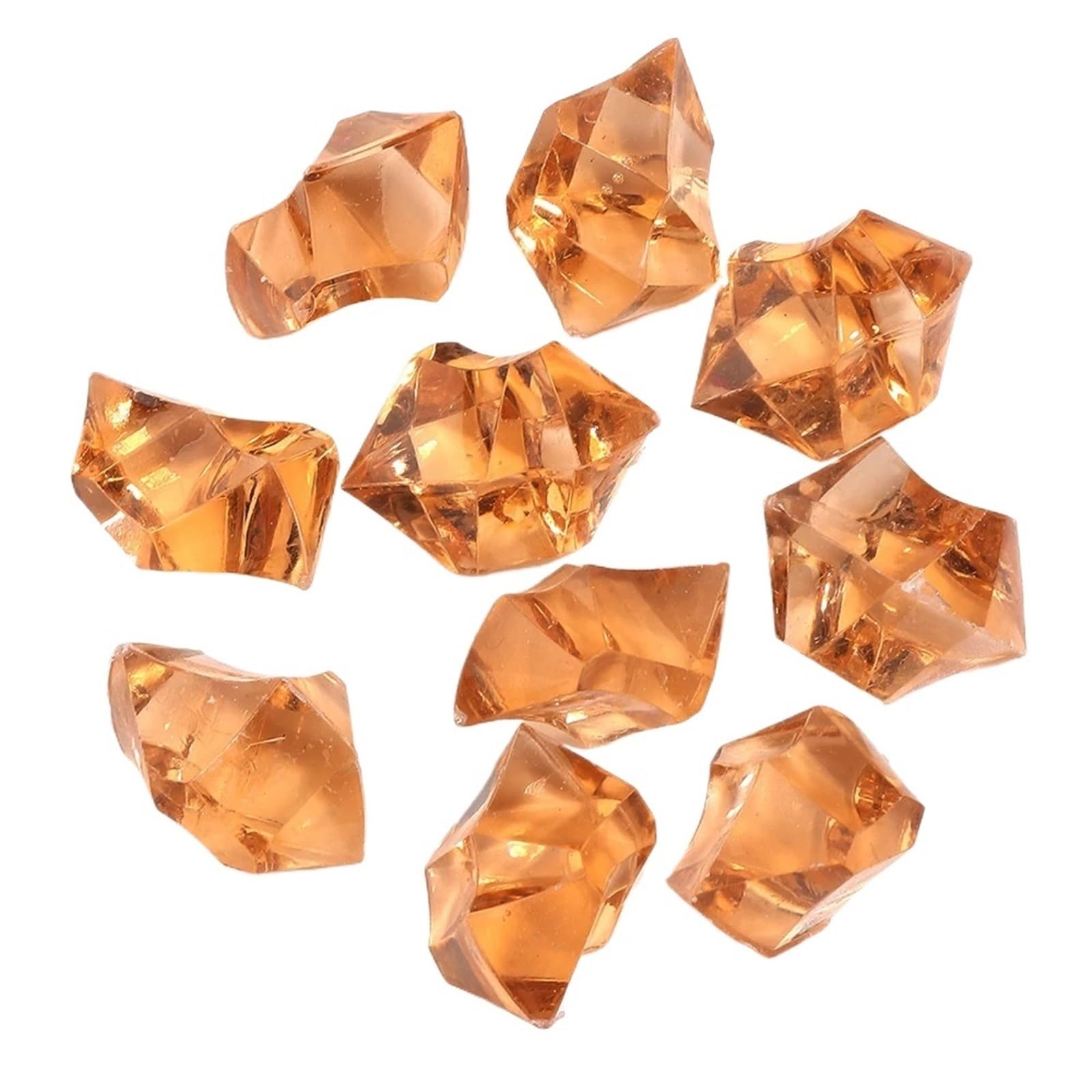 ITRHJTGP Fake Ice Rocks Fake Crushed Ice Stones Party Wedding Decor Vase Acrylic Filler Decoration Home Crafts for Vases Fillers(Brown)