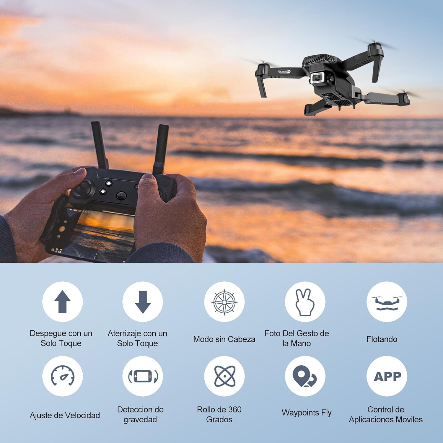 Ourlife Mini Drone Flight Features Icons