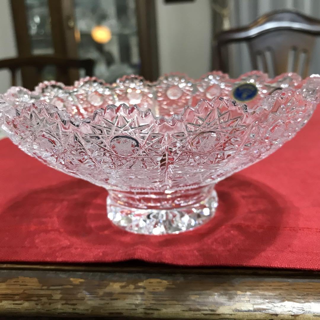 Amazon.co.jp: 最終SALE チェコ “ボヘミアクリスタル” 足つきボウル