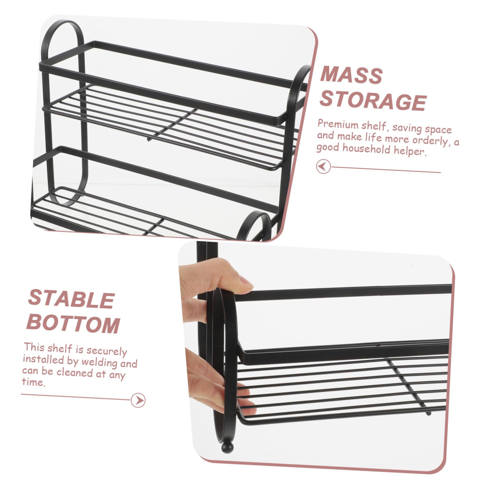 Healifty Estante para Condimentos de Mostrador y Portabotellas para Especias Base Estable Adecuado para Organización de Cocina y Almacenamiento de Condimentos en Encimera