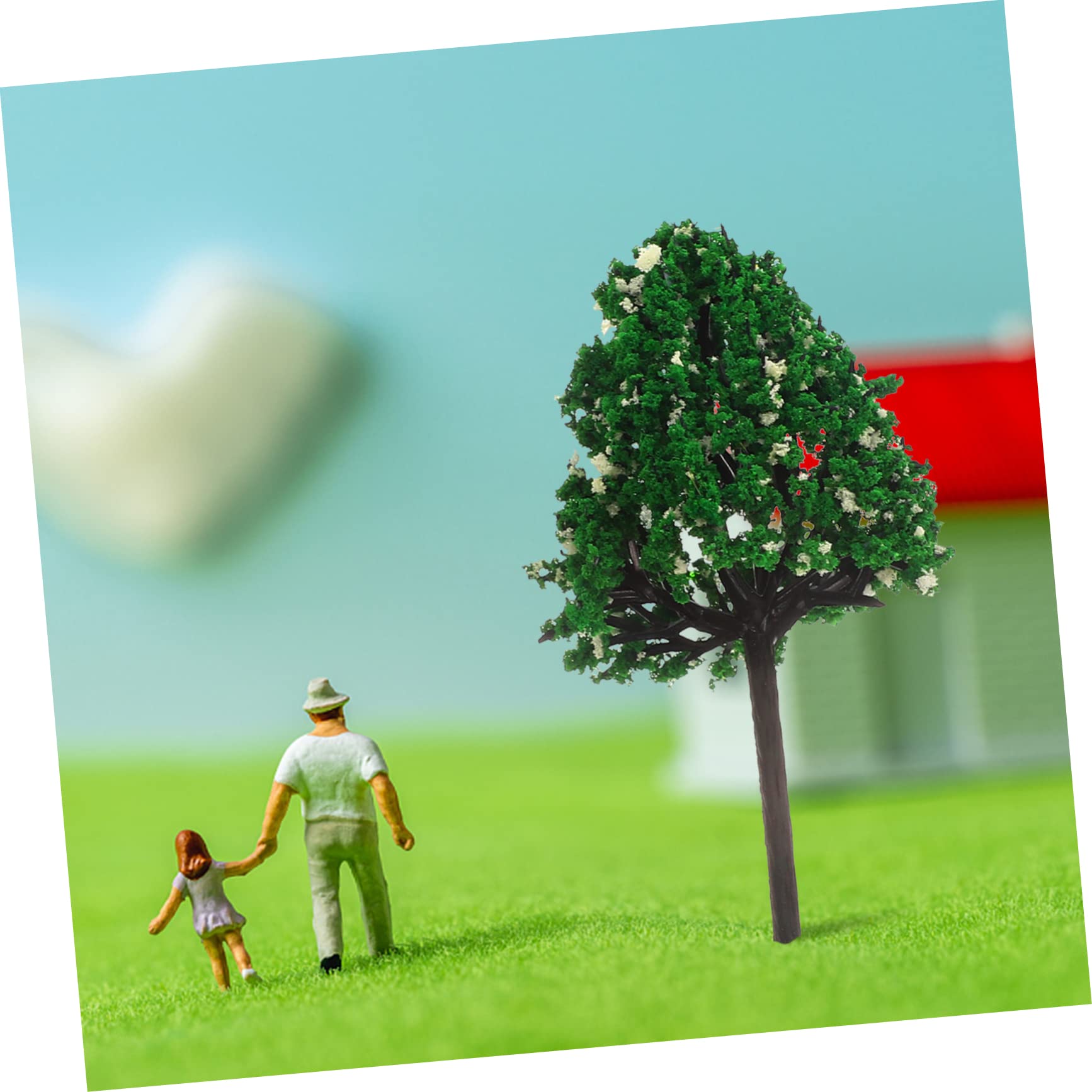 4 Set Di Modellini Di Alberi Piccoli Per Modellismo Ferroviario Finti Alberi in Miniatura Scenari Per Treni 24 Pezzi * 4