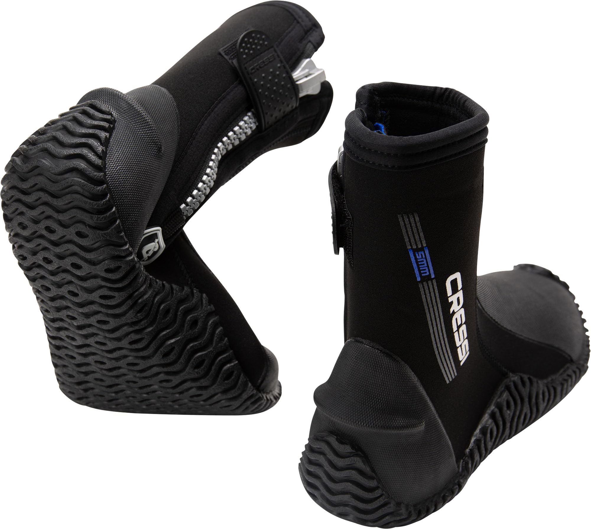 CRESSI Korsor Semi Rigid Sole Boots, Calzari con Suola Semi Rigida per Immersioni, Nero 3/5/7 mm, Unisex Adulto