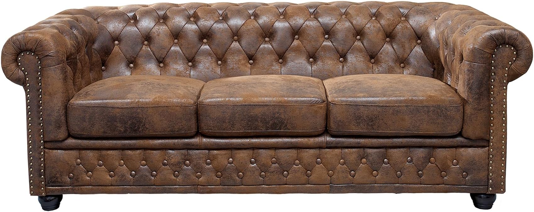 Invicta Interior Edles Chesterfield Sofa 3Sitzer im Antik Couch