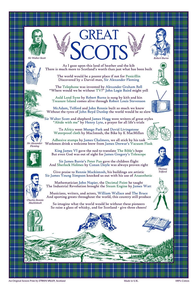 Great Scots Tea towel
