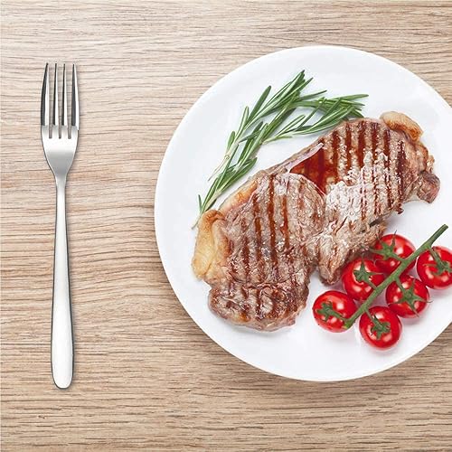 Miniatura 6 de Tenedores de cena de acero inoxidable de 12 piezas, tenedores de mesa, 8.18 pulgadas